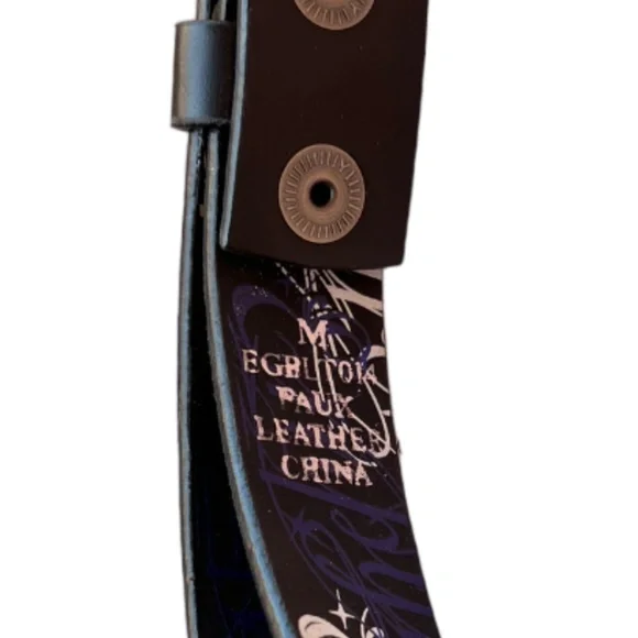 Black Studded Belt, Black Belt, Silver Studs, Punk Aesthetic - Picture 7 of 9